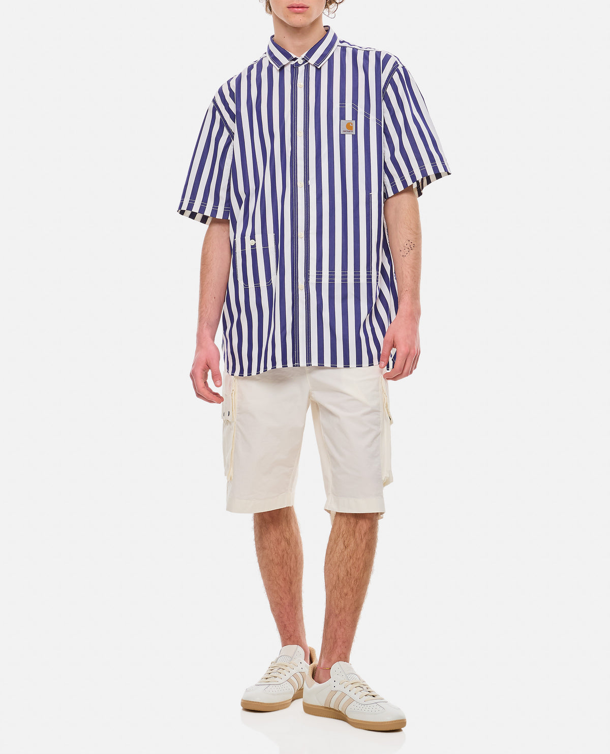 SHORT SLEEVE STRIPES SHIRT JUNYA WATANABE  CARHARTT WIP