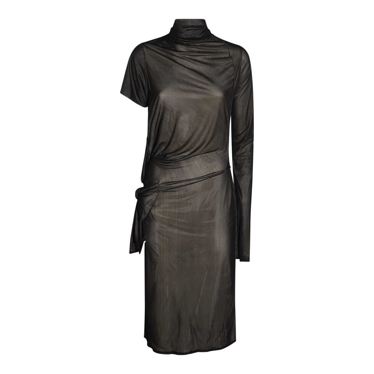 BLACK VISCOSE DRESS