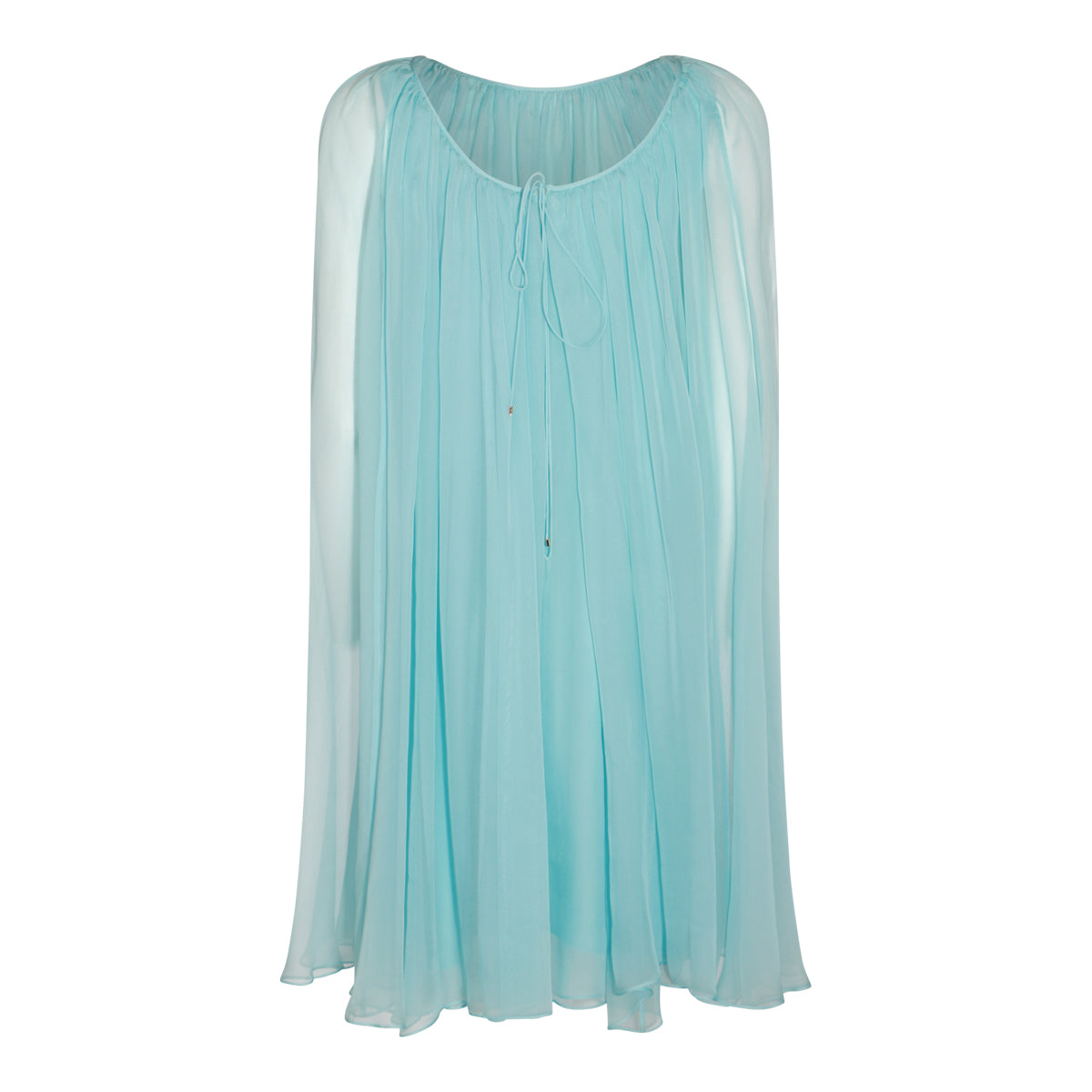 LIGHT BLUE SILK DRESS