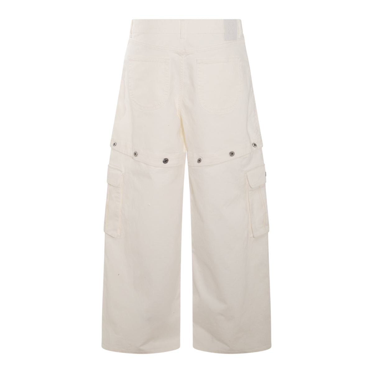 WHITE COTTON DENIM JEANS