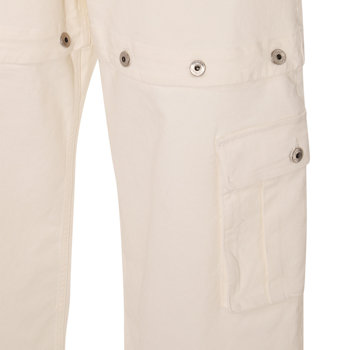 WHITE COTTON DENIM JEANS