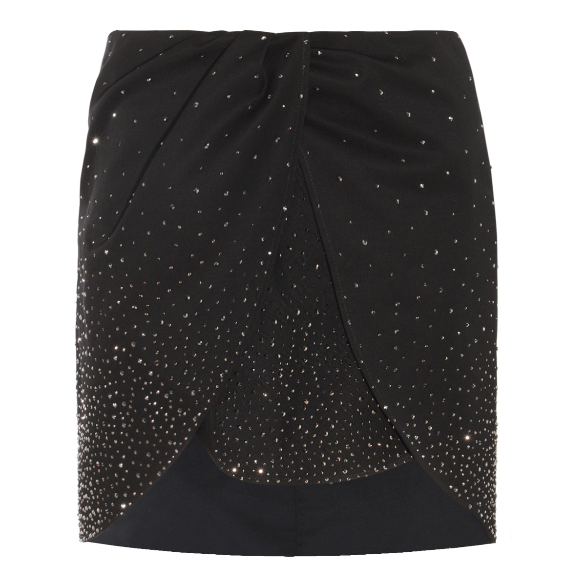 BLACK WOOL SKIRT
