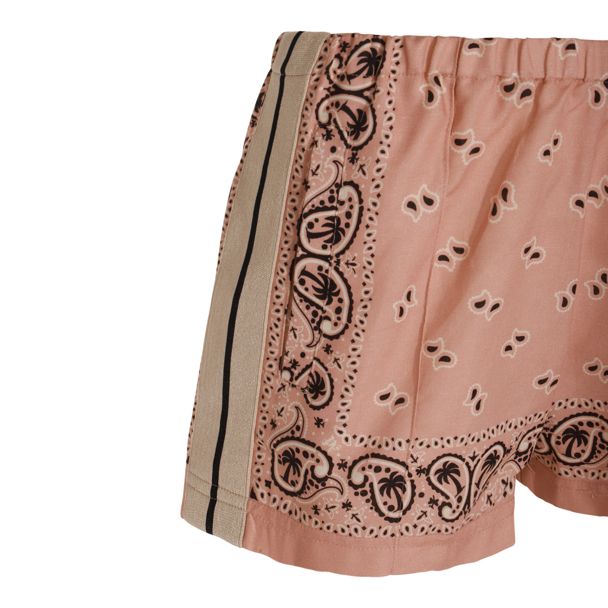 PINK LINEN SHORTS