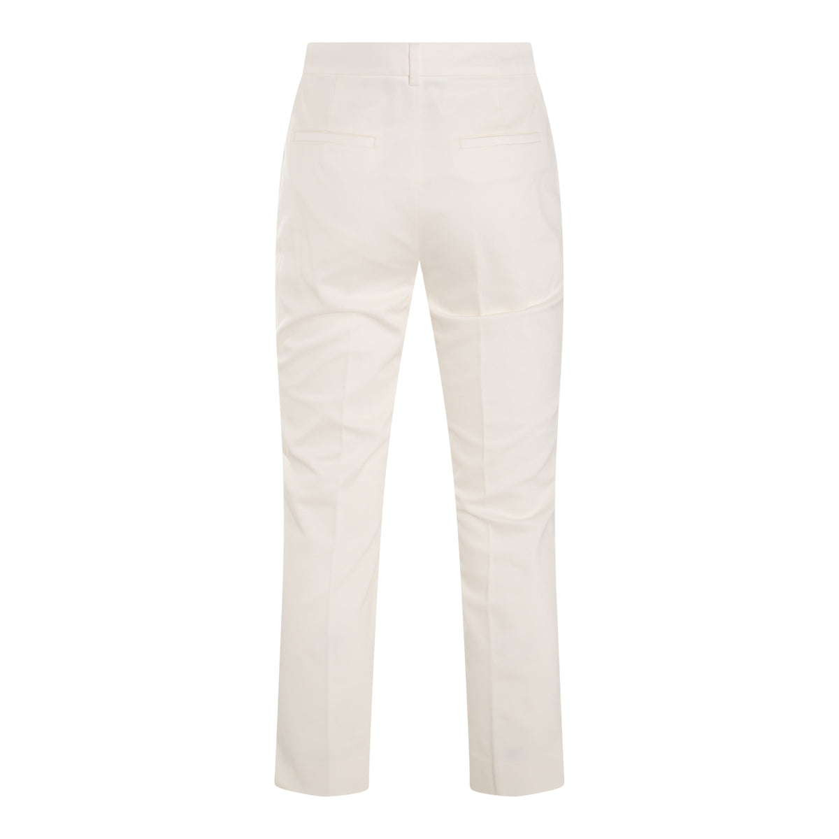 WHITE COTTON ETNA PANTS