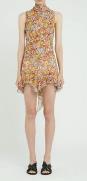 ULTRA FLORAL-PRINT RUFFLED DRESS