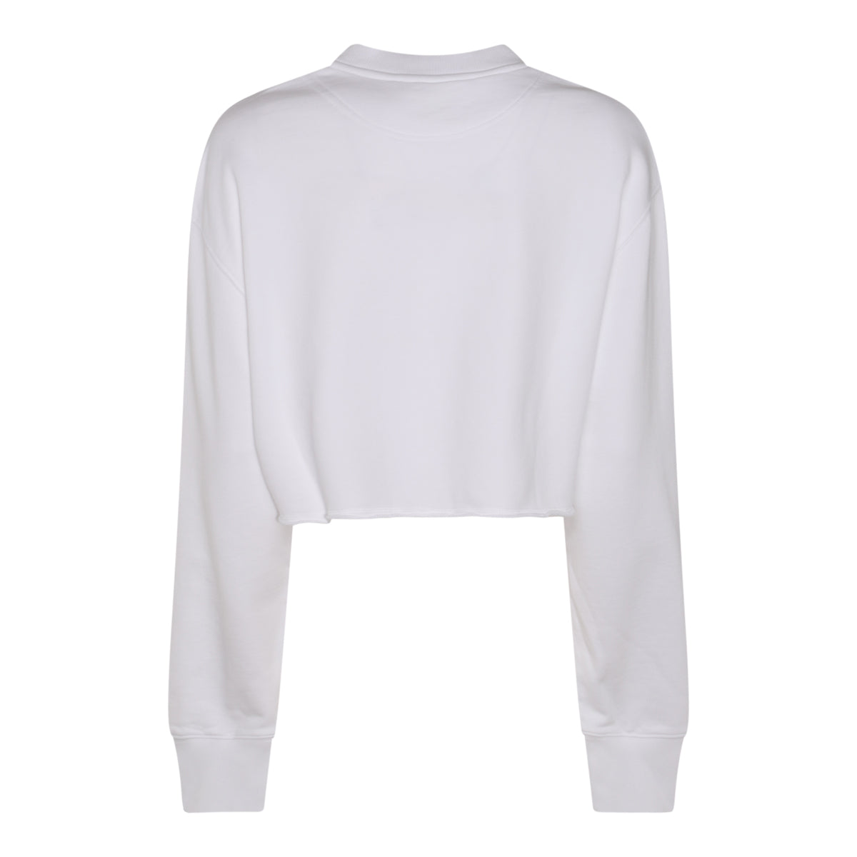 WHITE COTTON SWEATSHIRT