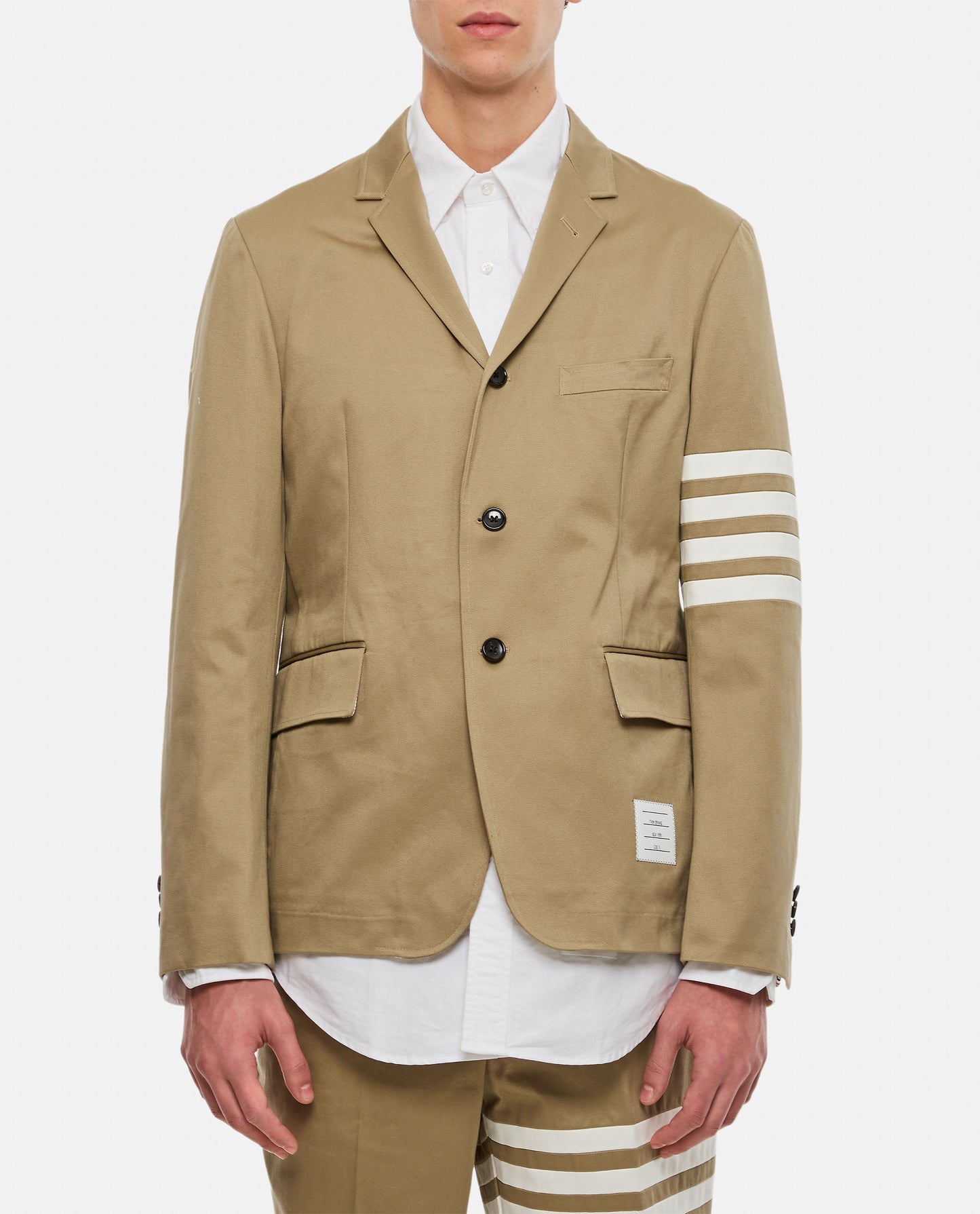CLASSIC SPORT JACKET W/ 4 BAR IN COTTON TWILL