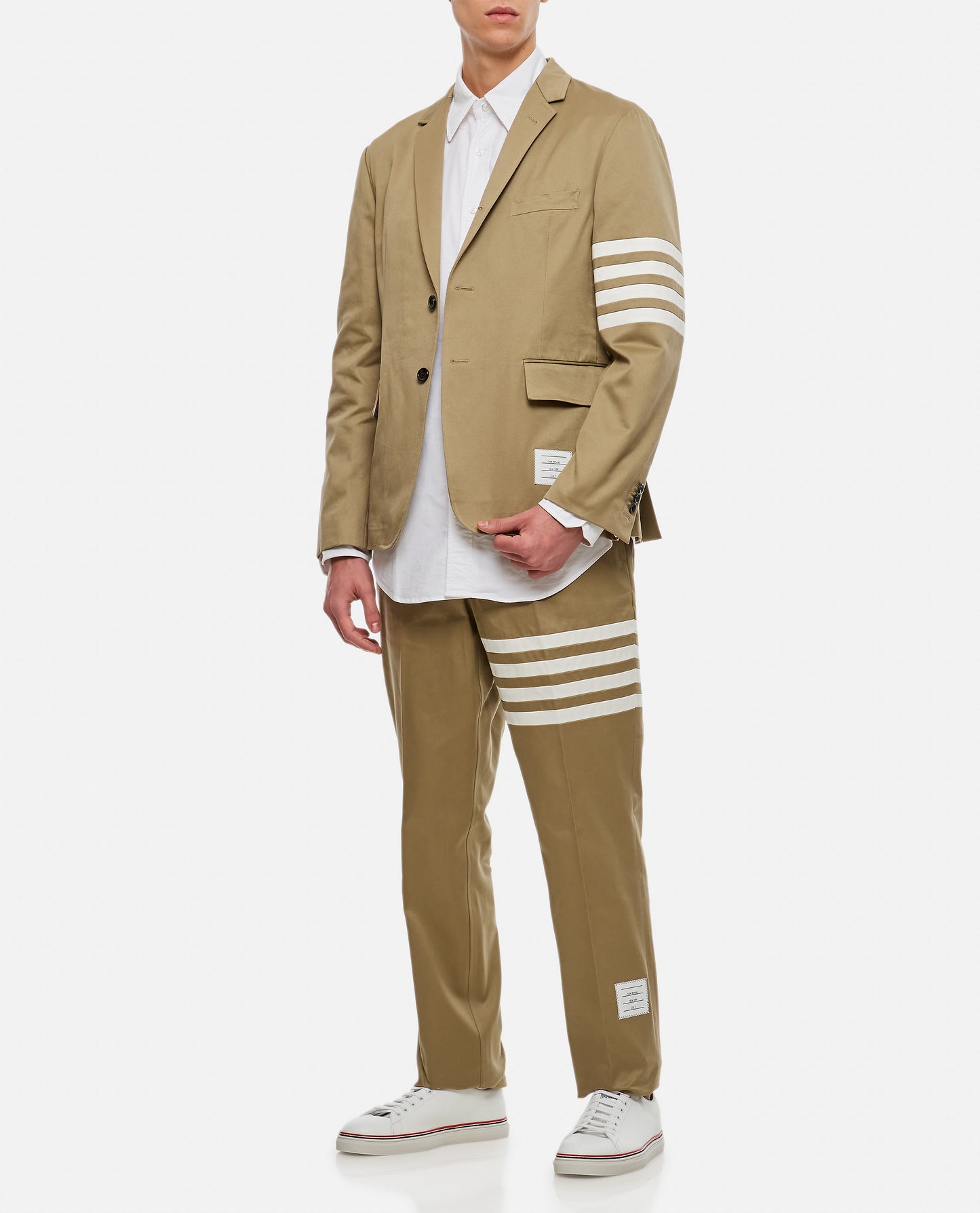 CLASSIC SPORT JACKET W/ 4 BAR IN COTTON TWILL