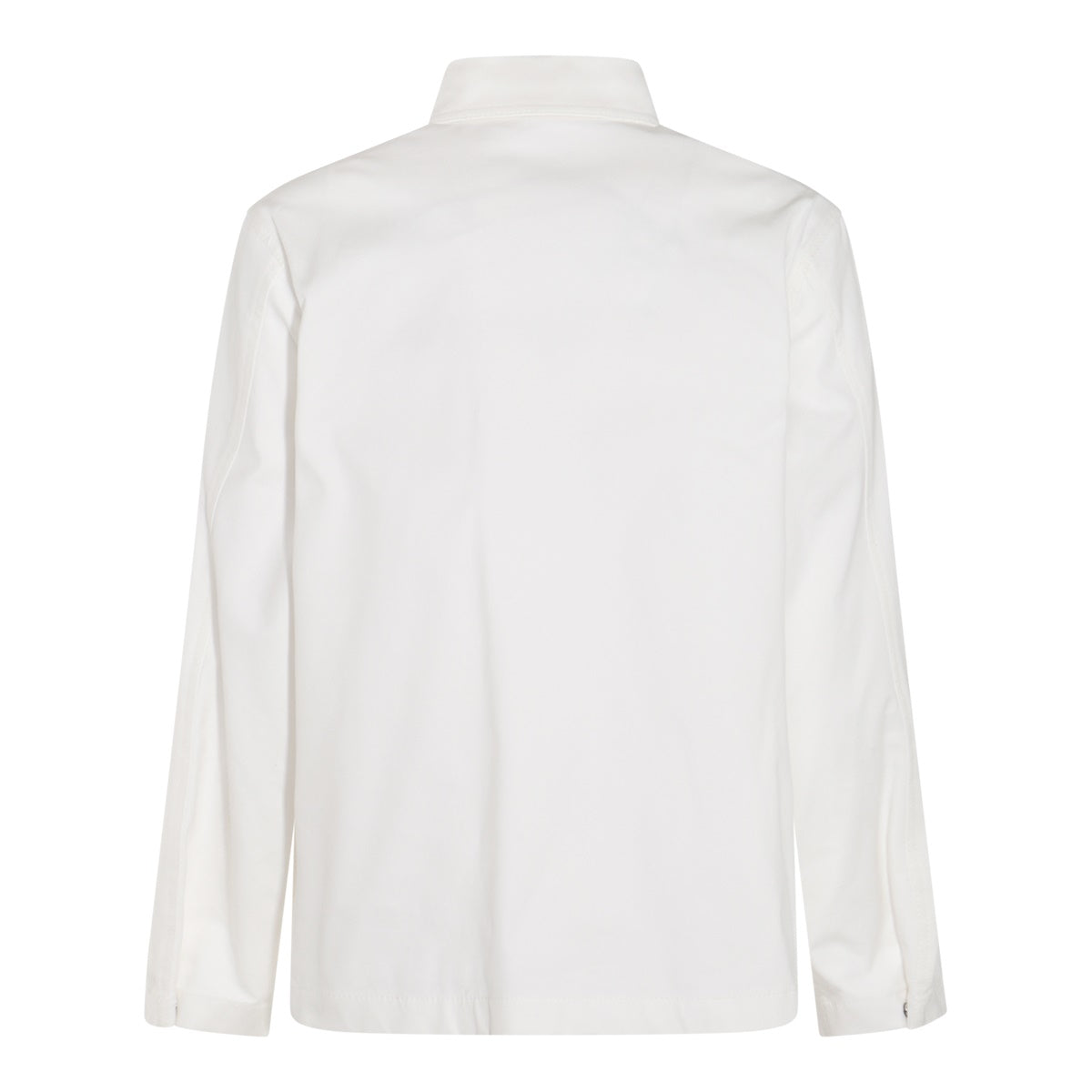 WHITE COTTON BLEND SHIRT