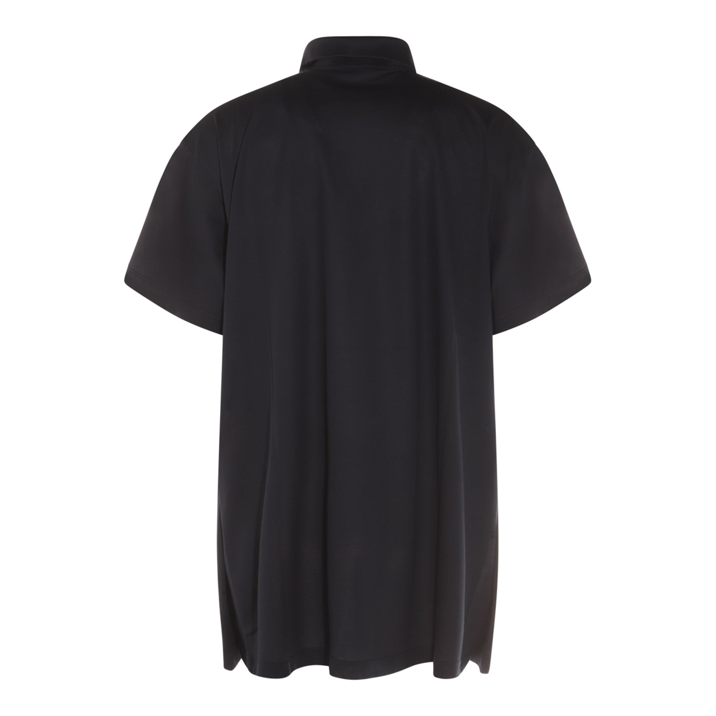 BLACK COTTON POLO SHIRT