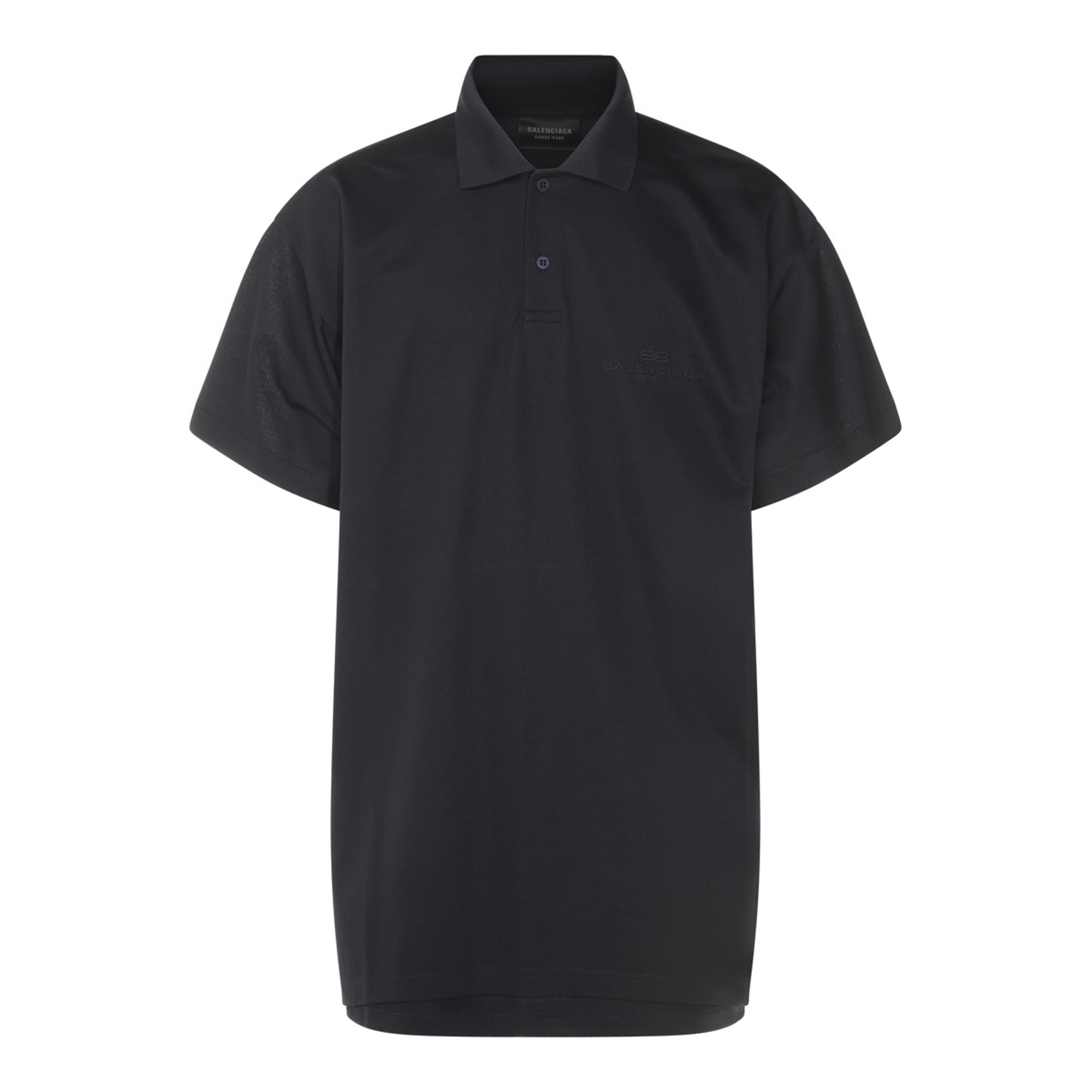 BLACK COTTON POLO SHIRT