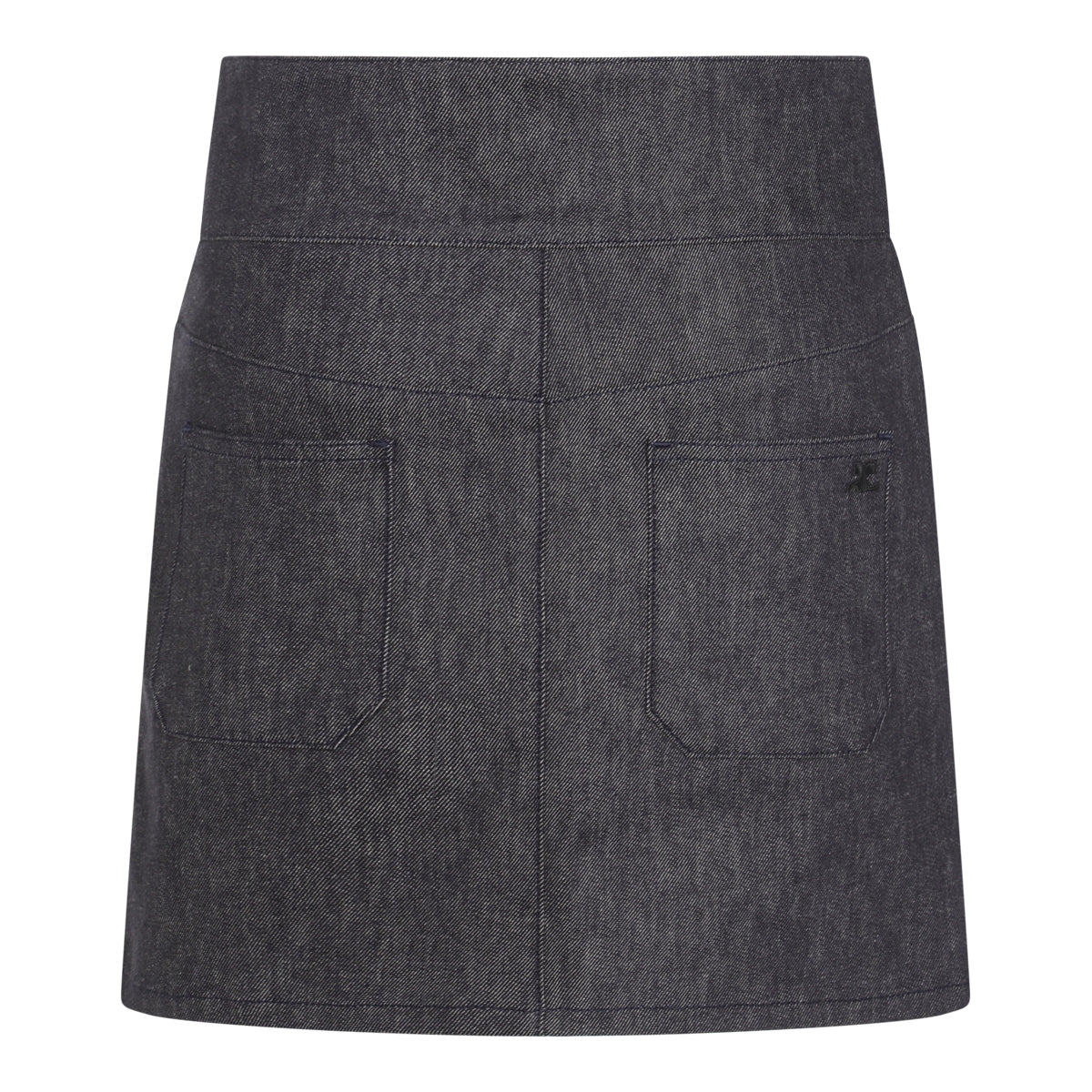 DARK GREY COTTON MINI SKIRT