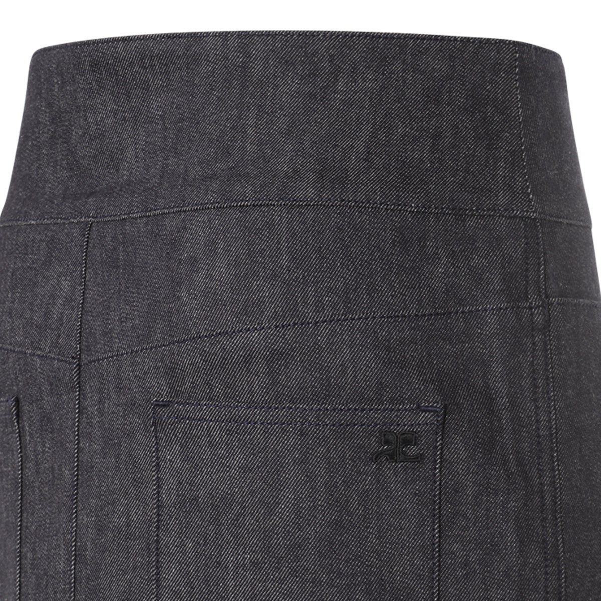 DARK GREY COTTON MINI SKIRT