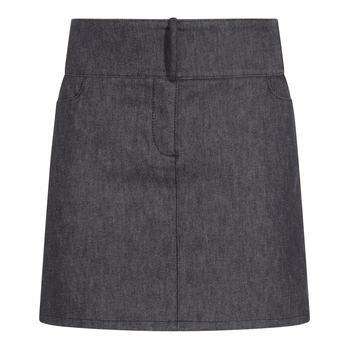 DARK GREY COTTON MINI SKIRT