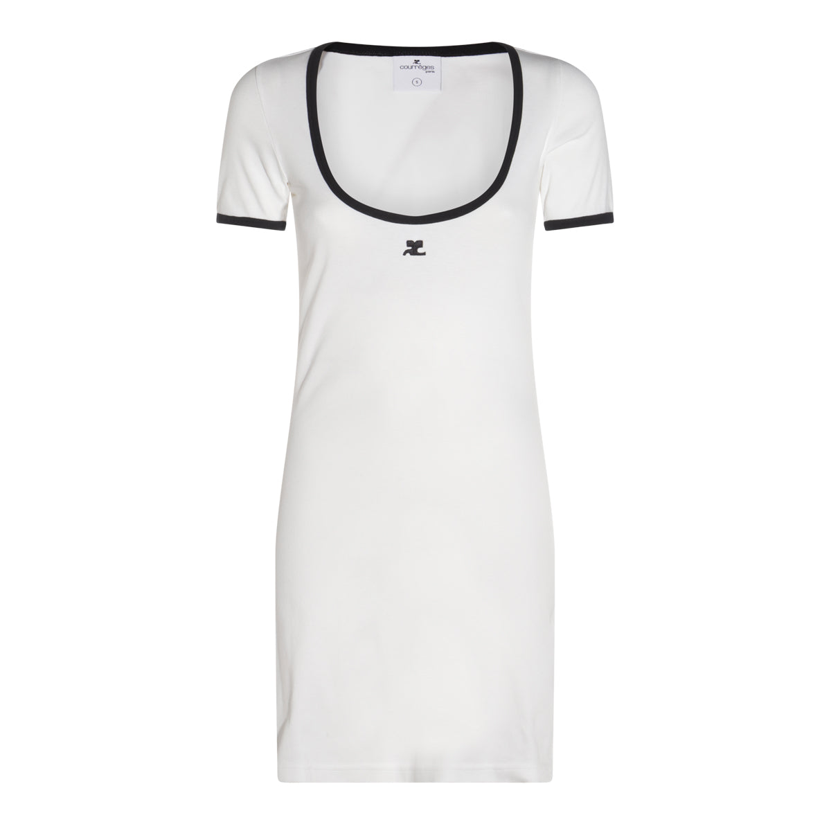 WHITE COTTON MINI DRESS
