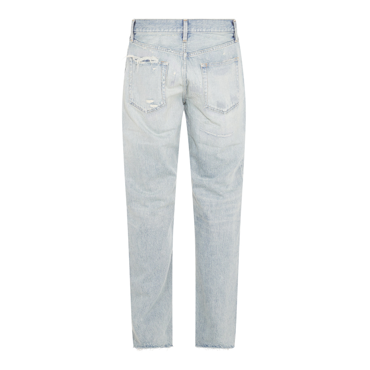 LIGHT BLUE COTTON DENIM JEANS