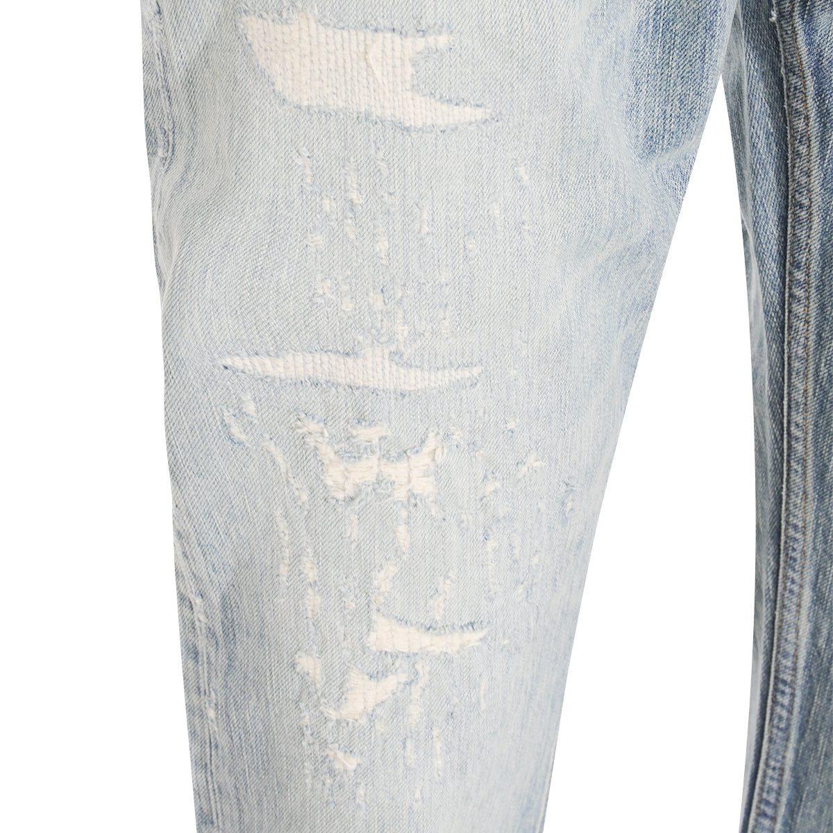 LIGHT BLUE COTTON DENIM JEANS