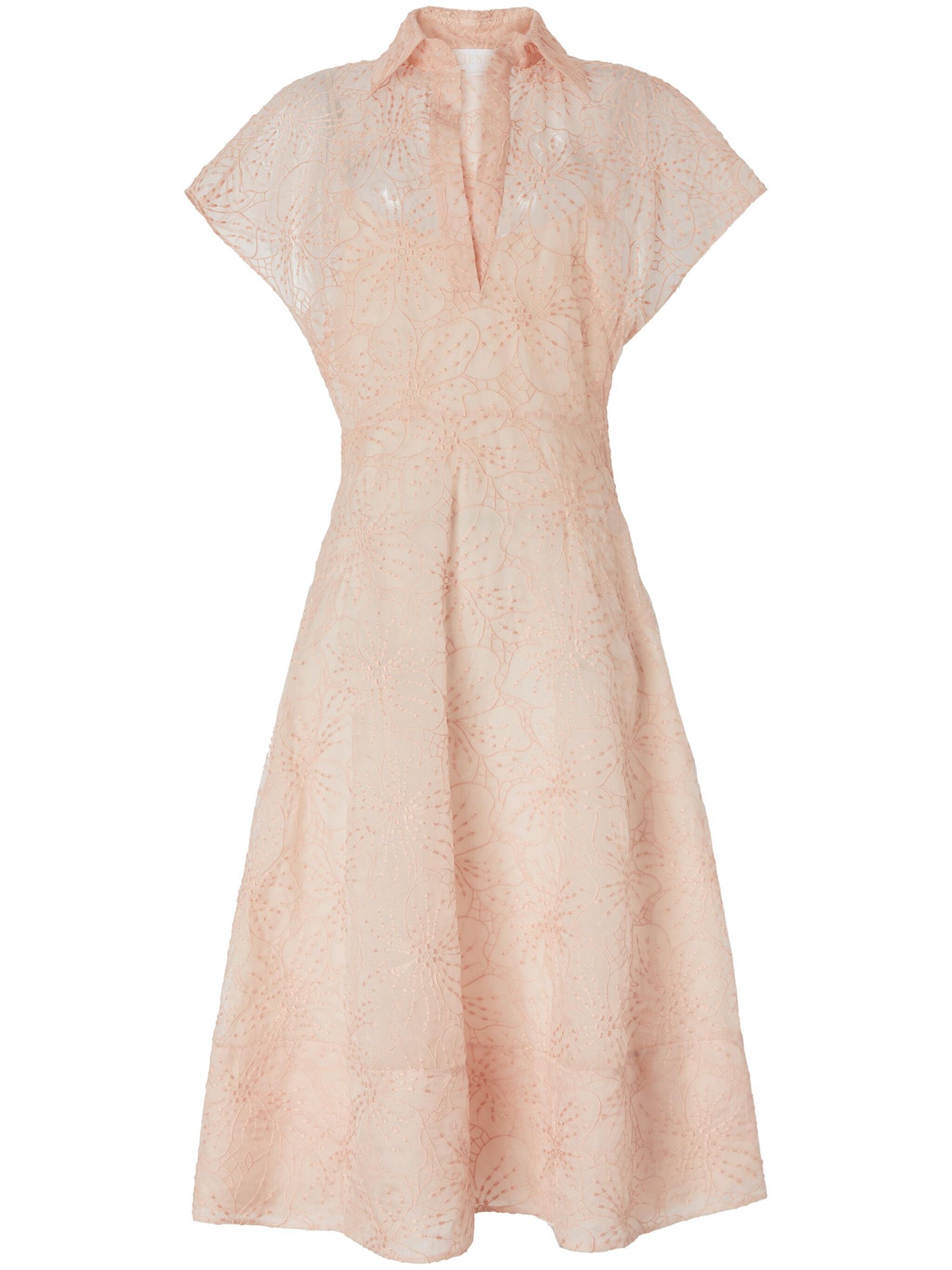 ORCHID-THEMED FLORAL EMBROIDERY DRESS