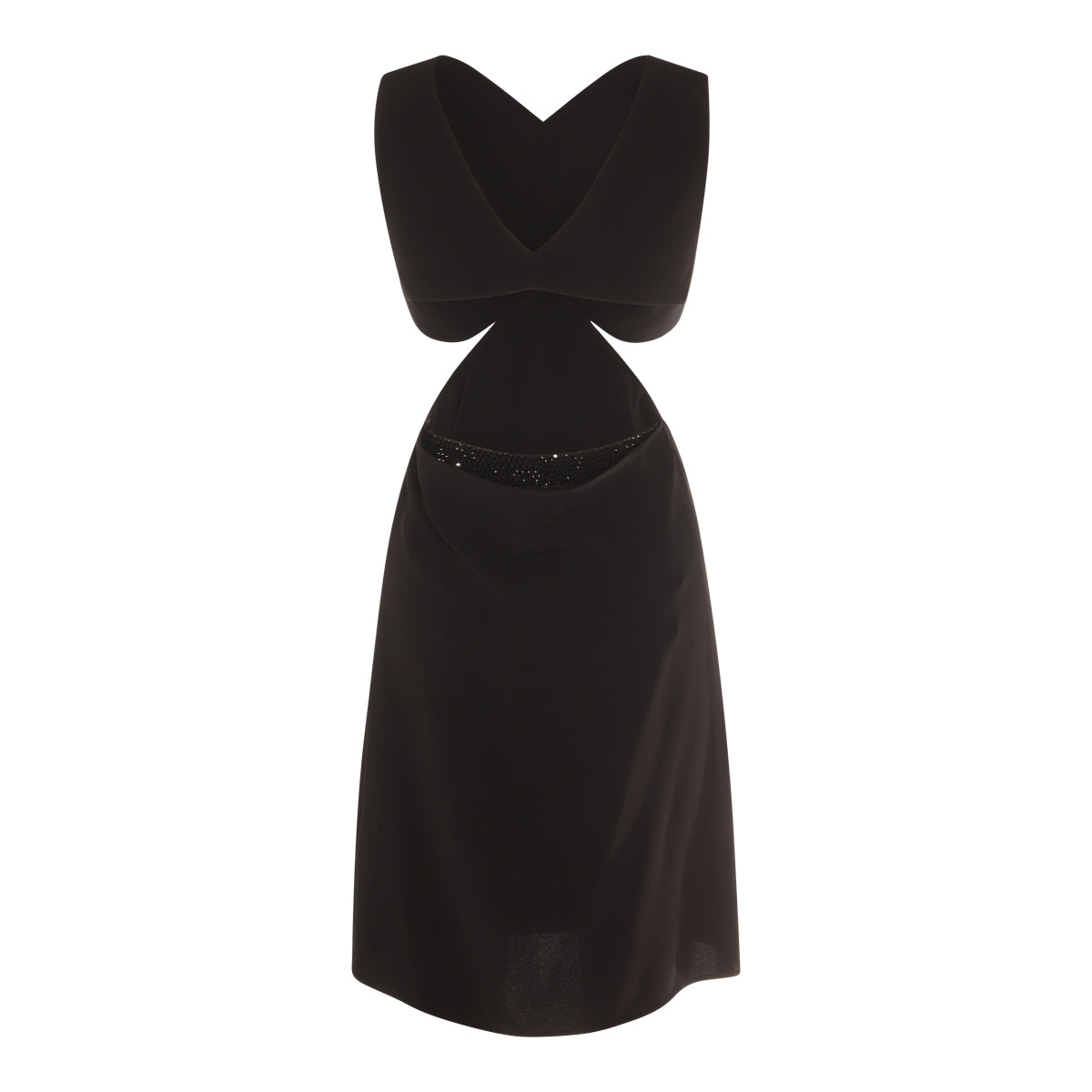 BLACK MIDI DRESS