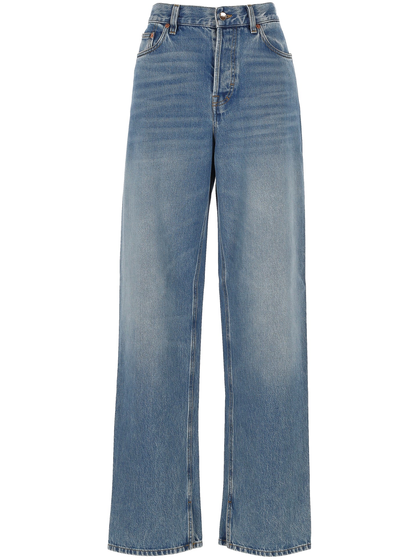 DENIM TROUSERS WITH GUCCI LABEL