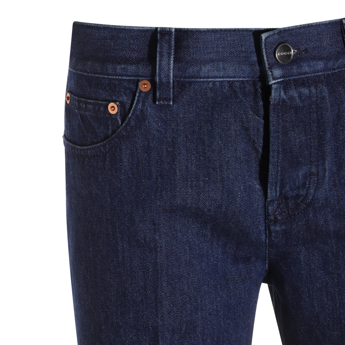 DARK BLUE COTTON DENIM JEANS