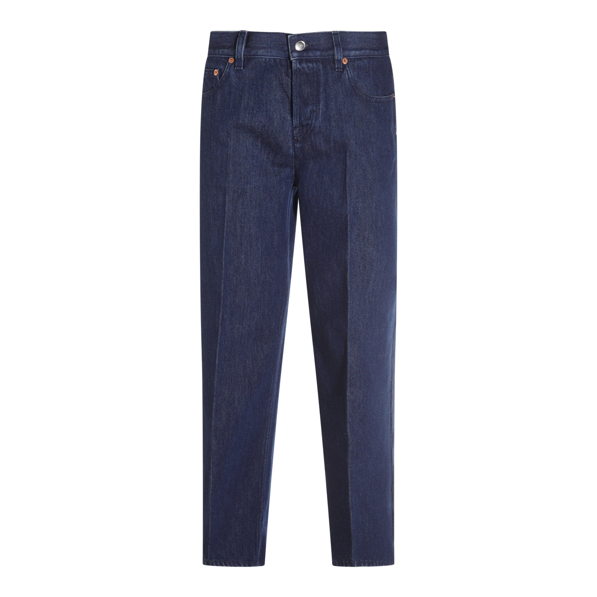 DARK BLUE COTTON DENIM JEANS