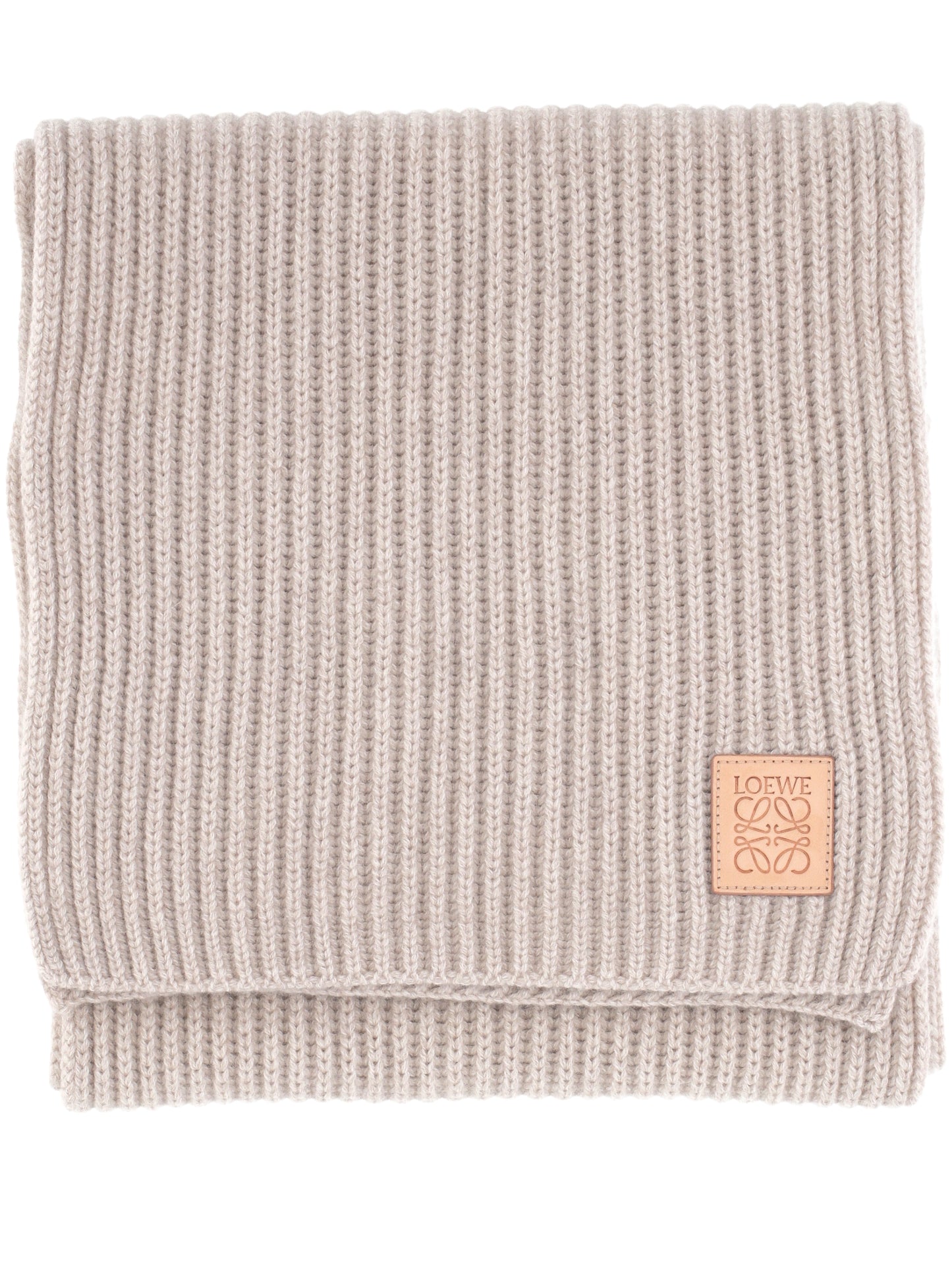 CASHMERE SCARF WITH RIBS.
