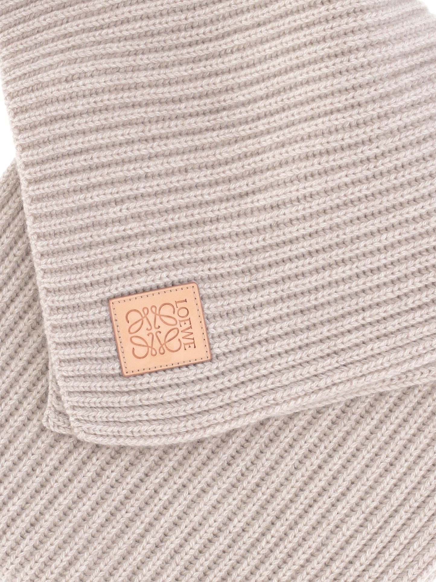 CASHMERE SCARF WITH RIBS.