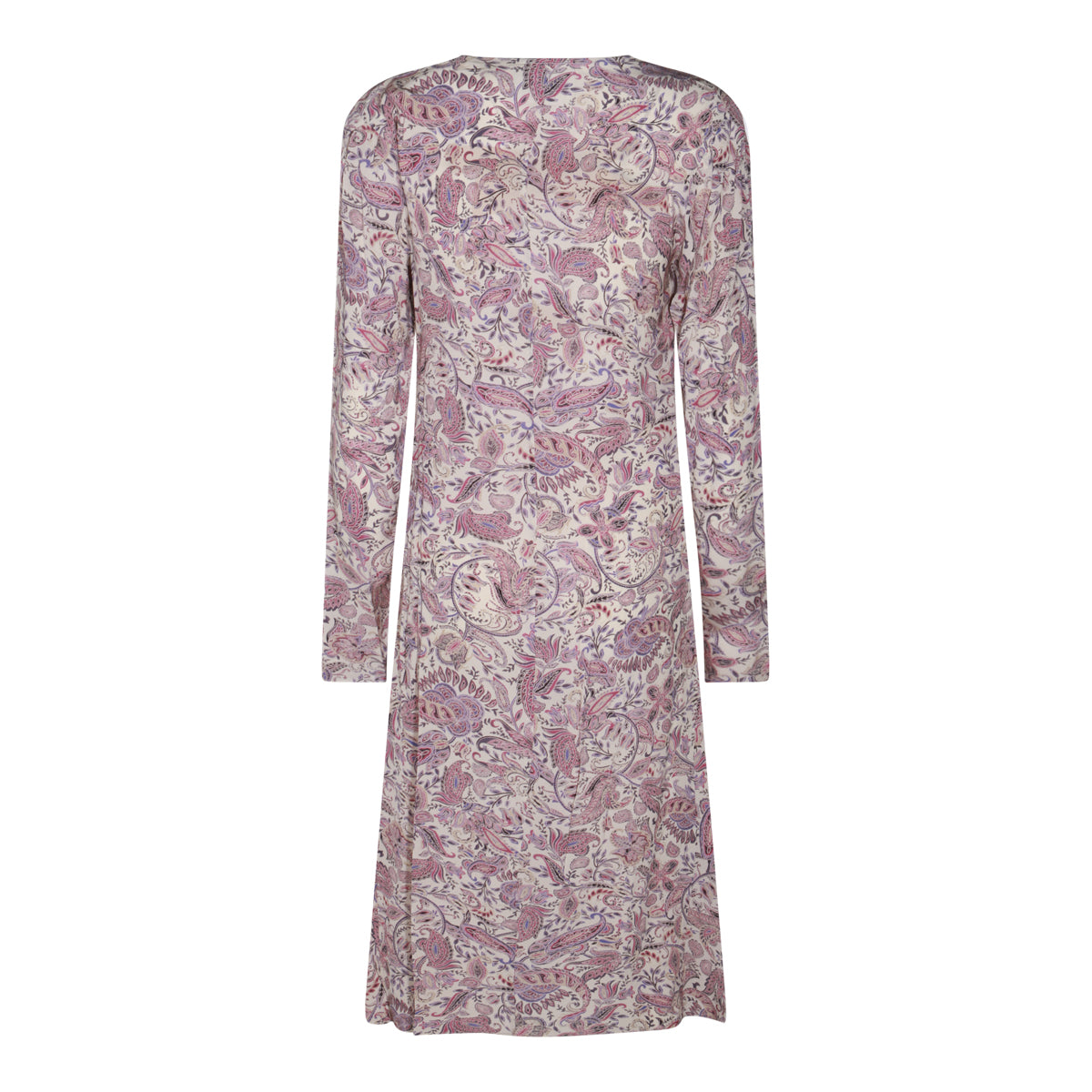 ECRU AND PURPLE COTTON DRESS