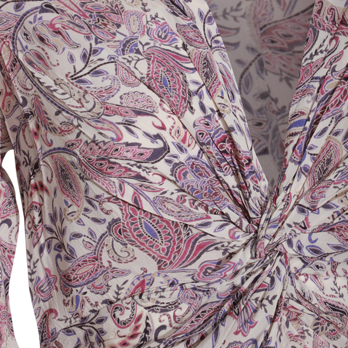 ECRU AND PURPLE COTTON DRESS