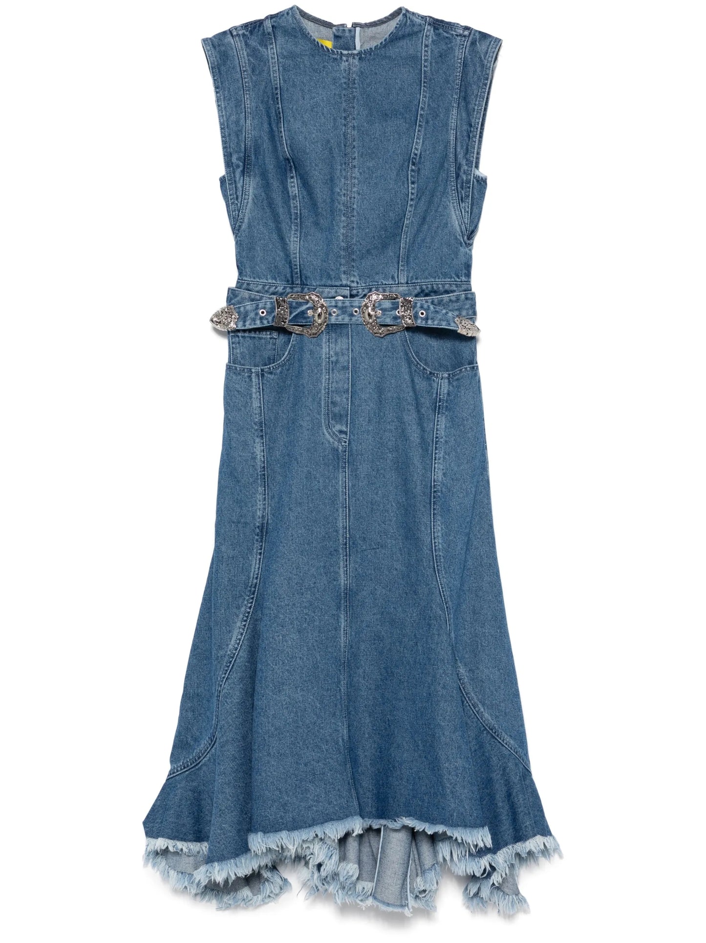 FITTED DRESS WITH CUTS AND BIG SHOULDERS