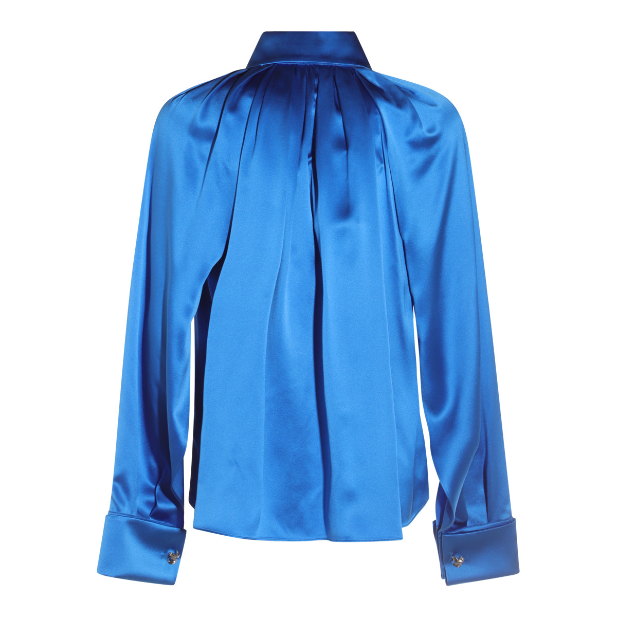 BLUE SILK SALICE SHIRT