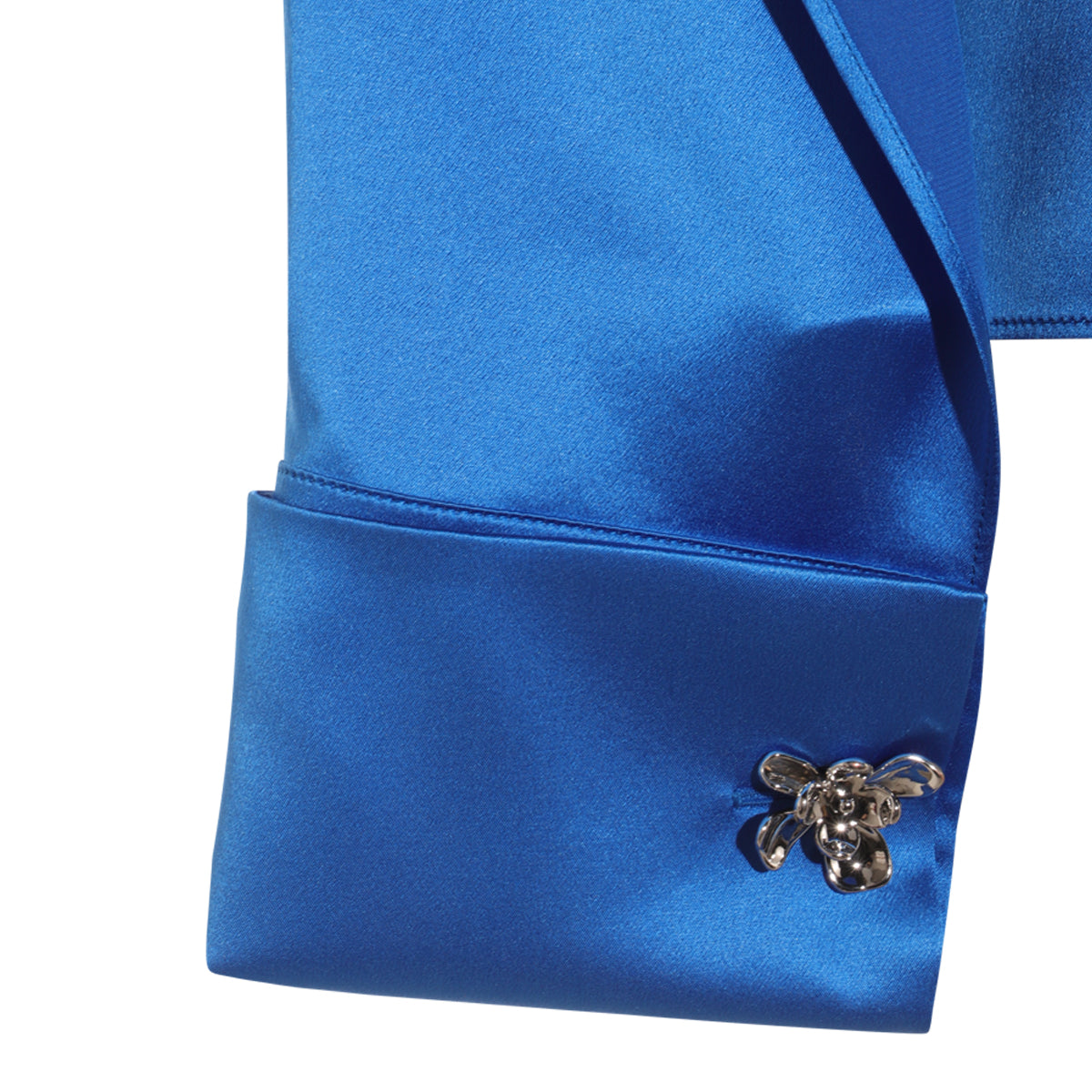 BLUE SILK SALICE SHIRT