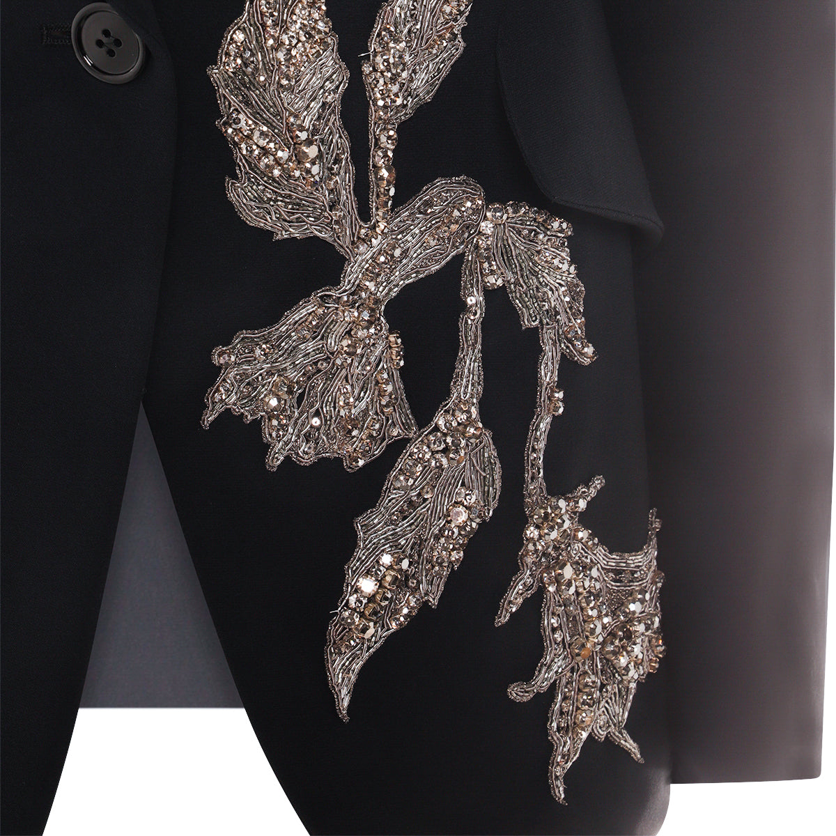 BLACK VISCOSE BLAZER