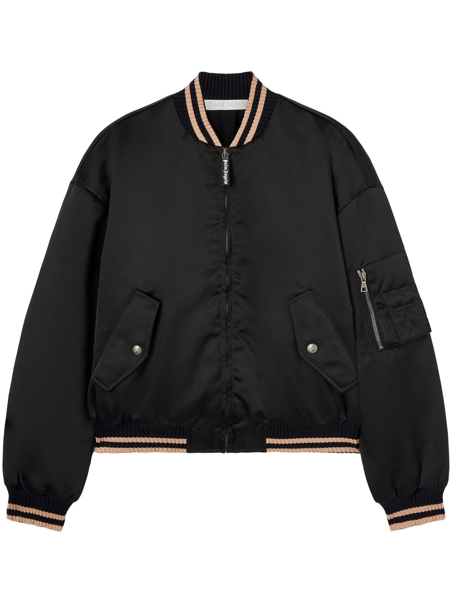 BLACK FRONT ZIP JACKET