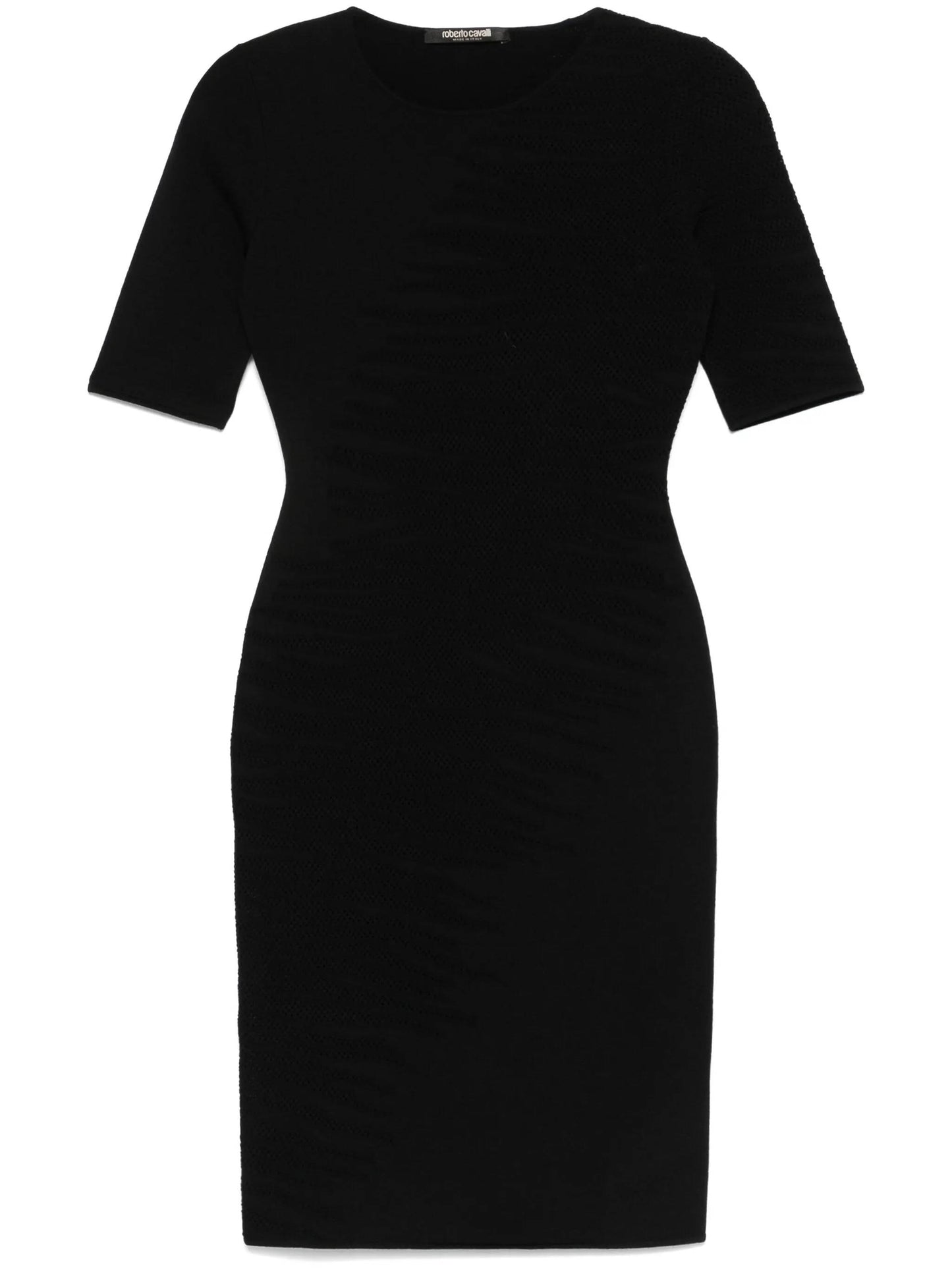 BLACK CREW NECK DRESS