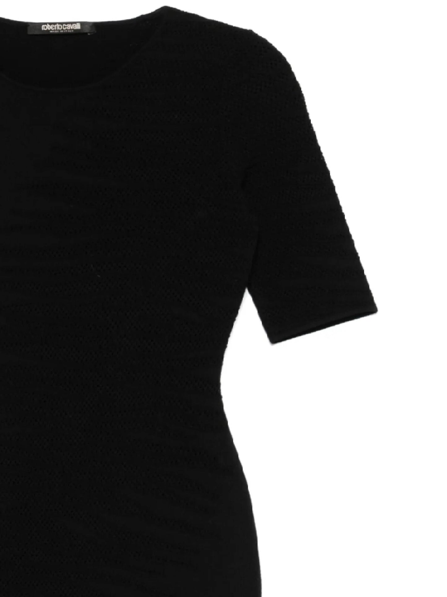 BLACK CREW NECK DRESS