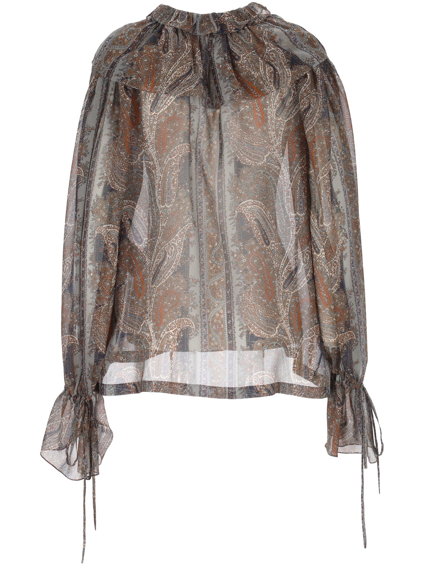 SHEER BLOUSE WITH PIERROT COLLAR