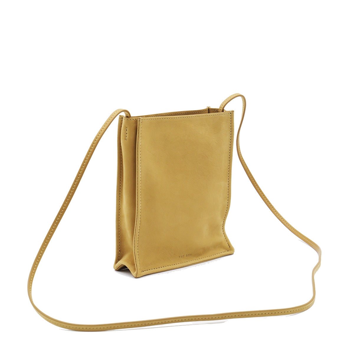MUSTARD LEATHER SMALL TO GO TOTE BAG