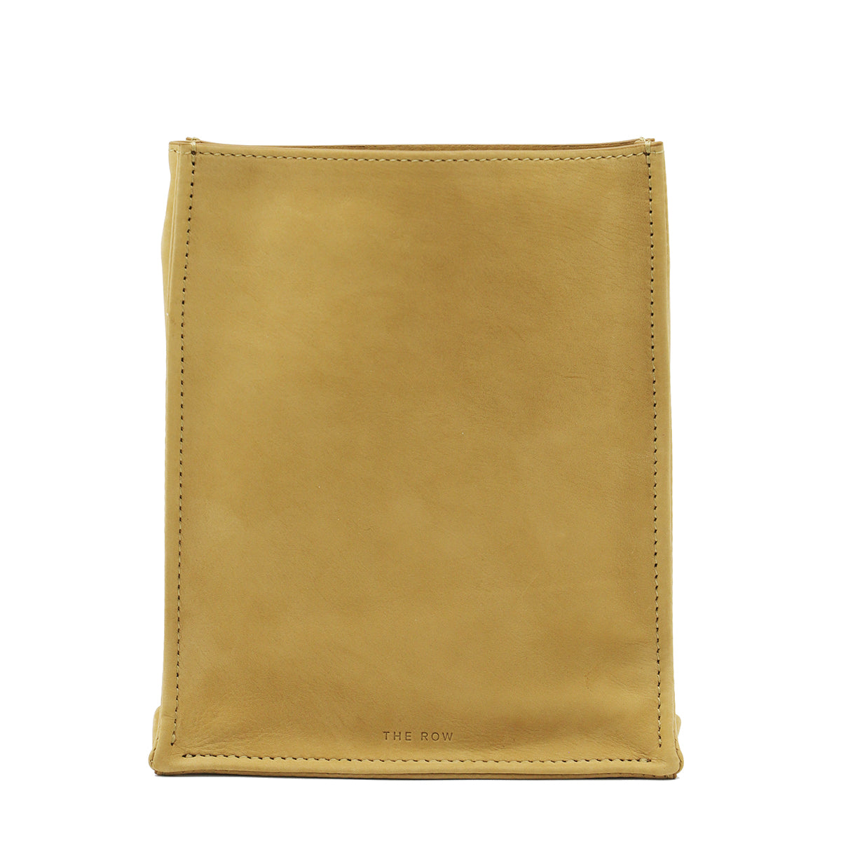 MUSTARD LEATHER SMALL TO GO TOTE BAG