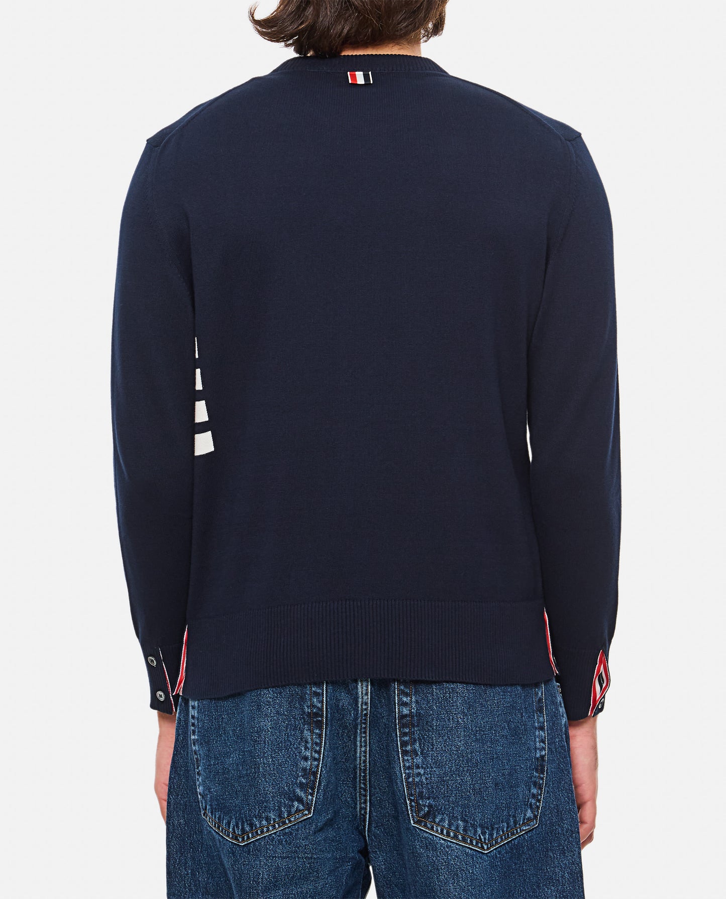 CREW NECK PULLOVER 4 BAR STRIPE