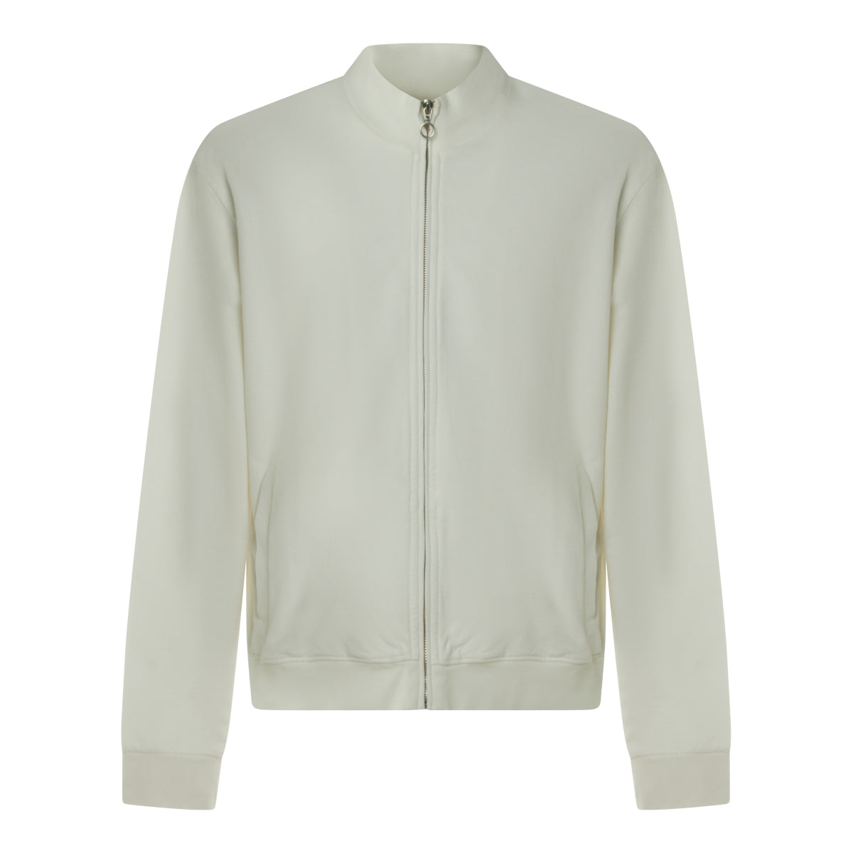 IVORY COTTON AND SILK BLEND SWEATSHIRT