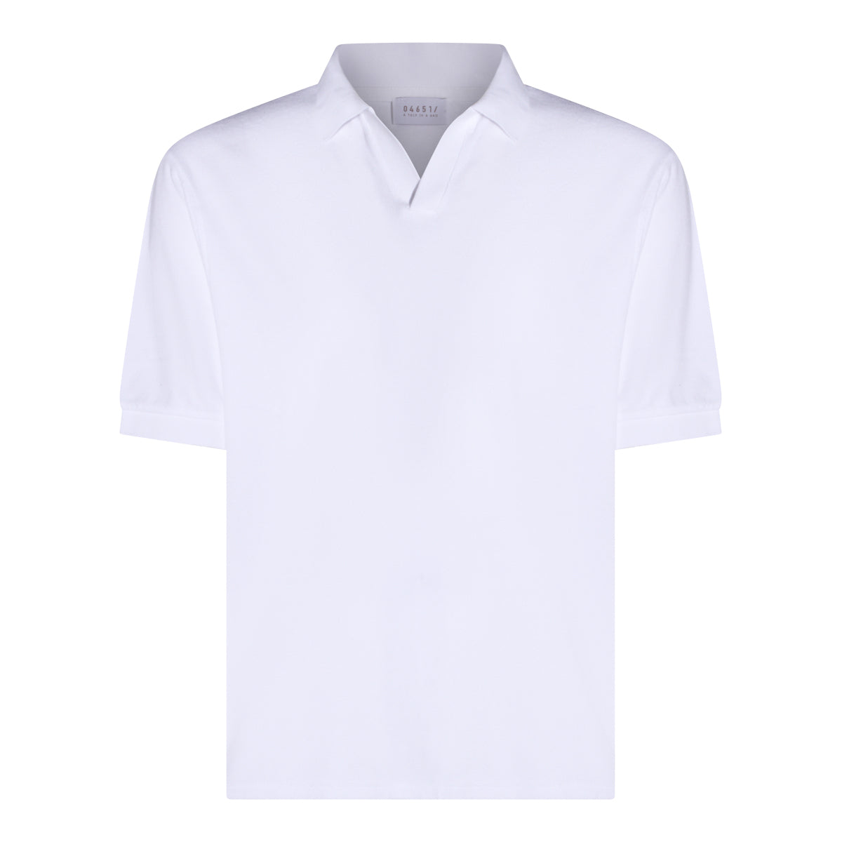 WHITE COTTON POLO SHIRT