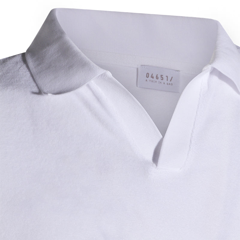 WHITE COTTON POLO SHIRT