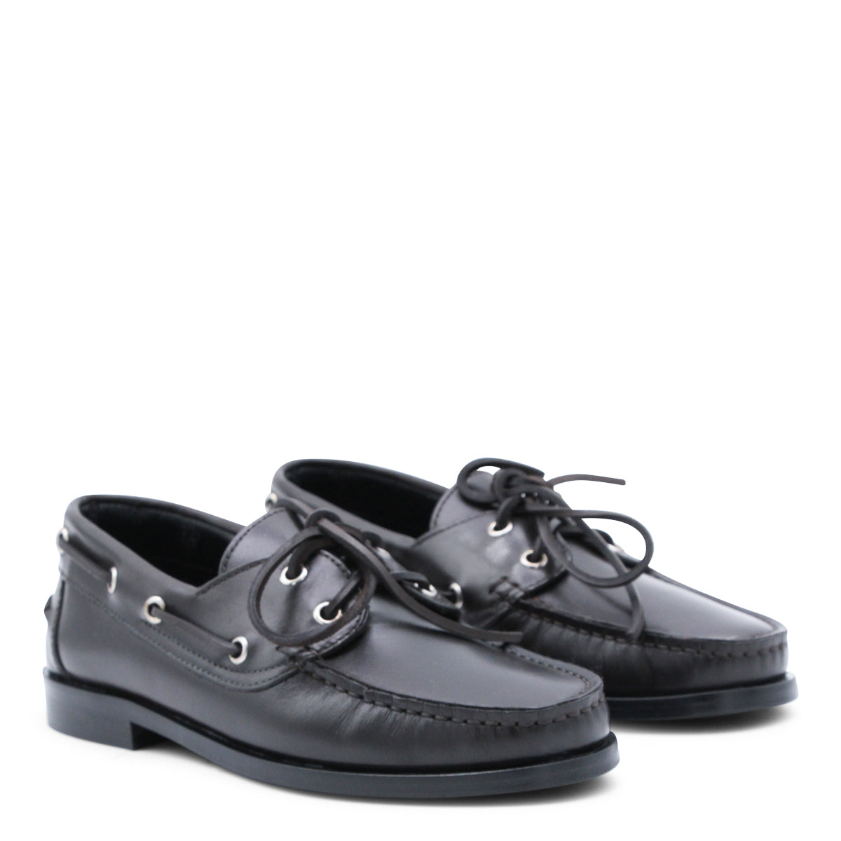 DARK BROWN LEATHER LOAFERS