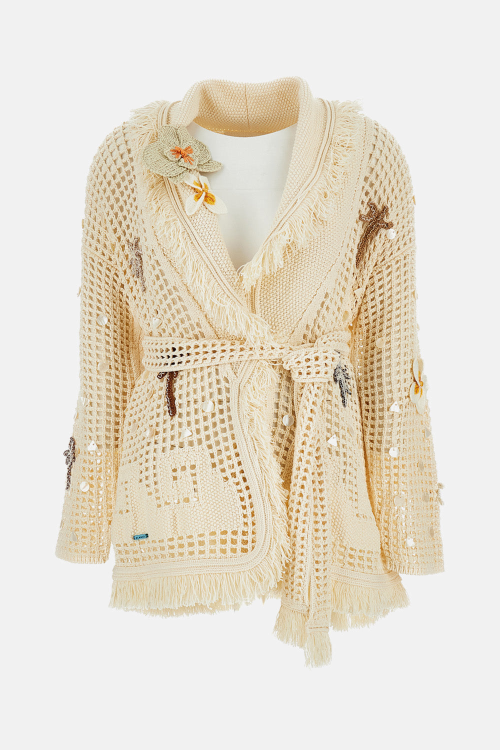 WHERE THE WAVES BEGINS LONG CARDIGAN