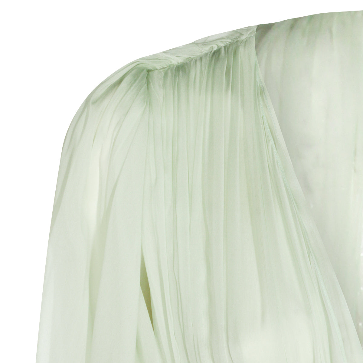 LIGHT GREEN SILK DRESS