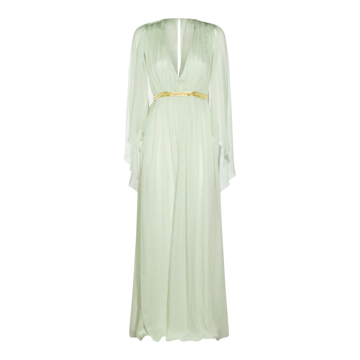LIGHT GREEN SILK DRESS