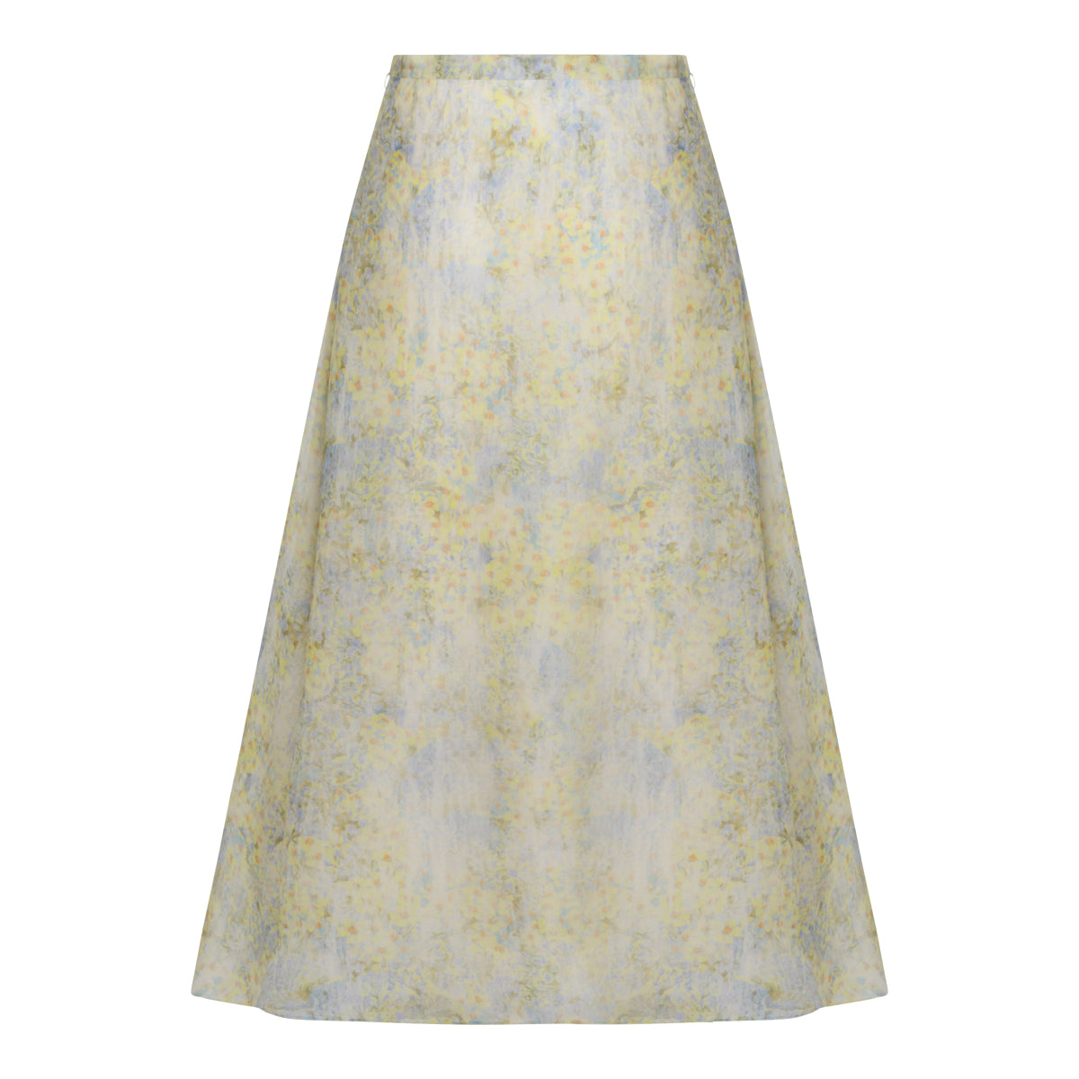 YELLOW SILK SKIRT