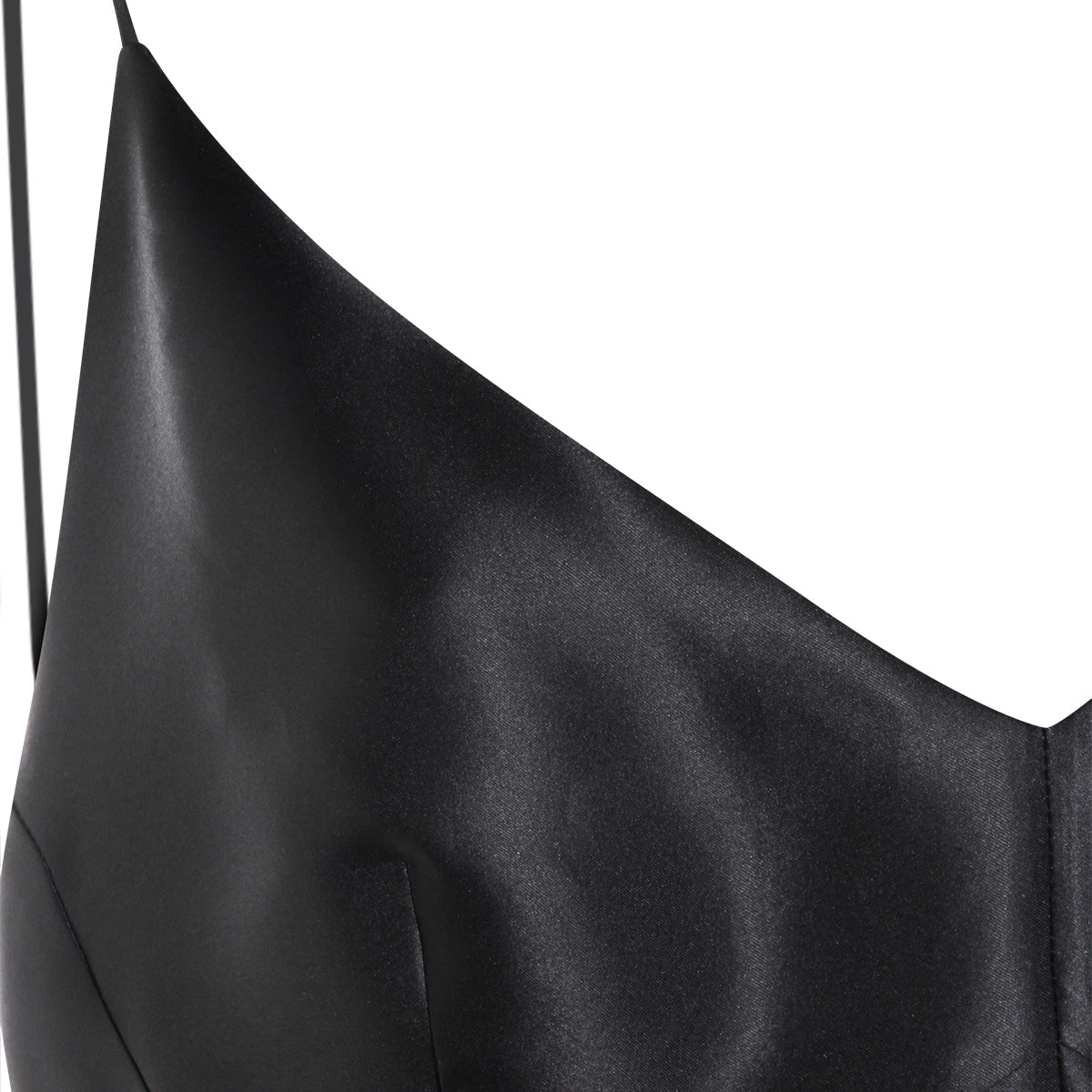 BLACK SILK MIDI DRESS